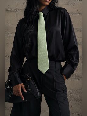Pineda Covalin Pastel Green Patterned Tie